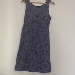 Peruvian Connection Lavender/Purple/Tan Blue Patterned Dress